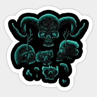 Skull T-Shirt Sticker